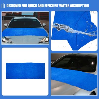 SECFOU Extra Large Absorbent Car Towel 160x60cm Thick Microfiber Car Drying Towel and Cleaning 400g Heavy-Duty - Image 3
