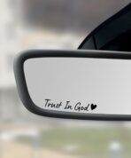 4PCS Car Stickers,Cars Decals,Car Accessories Trust in God Rearview Mirror Sticker,Auto Stickers and Decals,Auto Decals for Women,Trust in God Mirror Decoration,Fits Most Vehicles (Black)