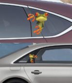 UTENEW 3D Cute Peep Frog Funny car Stickers Truck Window Vinyl Decal Graphics Auto 2pcs - Image 2