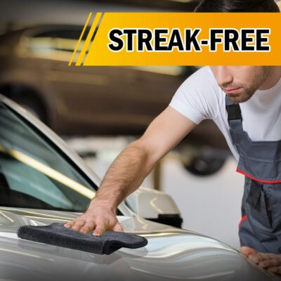 GLIMGLINT 3-Pack Microfiber Towels for Car (16"x16", 600GSM), Ultra Absorbent Cleaning Cloth, Non-Scratch & Streak-Free for Cars, Trucks, Motorcycles - Image 4