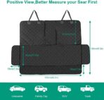 Dog Car Seat Cover for Back Seat Cover,Non Stick Fur Rear Seat Protector for Pet,Nonslip Waterproof Durable Universal Fit Interior Backseat Covers for Auto Van SUV - Image 2