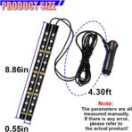 Car LED Strip Light, 12V 24 LED RGB Neon Car Interior Atmosphere Lights with Cigarette Lighter, Auto Under Dash Ambient Night Light Decorative Lamp for Sedan Truck SUV(Ice Blue-Cigar Lighter) - Image 2