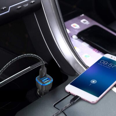 Fast Car Charger Type C Android Phone Samsung Car Charger Fast Charging USB C Cigarette Lighter Adapter Plug with Cable for Samsung Galaxy A13 5G/A03s/S23/S22 Ultra/S21/S20/S10/S9/A11/A12/A32/A53/A23 - Image 6
