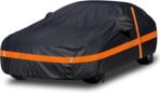 NEVERLAND Car Cover Waterproof All Weather with Door Zipper,Car Covers for Automobiles Scratch Resistant, Outdoor Full Exterior Covers Snowproof UV Protection Windproof(Fit Sedan Length 190-196 inch)