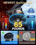 [2026 True Military-Grade] Car Phone Holder VANMASS [Upgraded Strongest Suction & Clip] Cell Phone Mount for Dashboard Windshield Vent Wall,Truck Cradle Stand for iPhone 17 Pro Max 16 15 14 13 Android - Image 3