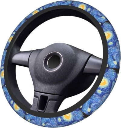 Starry Night Steering Wheel Cover, Non Slip Durable Auto Car Accessories Universal 15 Inch - Image 4
