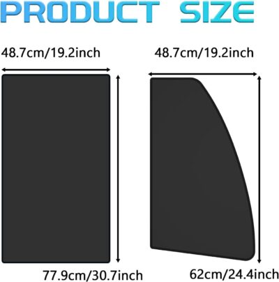 Driver Side Window Sun Shade 2PCS Car Magnetic Window Shades for Baby and Privacy, Car Windows Curtains Covers Front Side Glass 99% UV Protection Magnetic Blackout Windows Cover Tint - Image 2