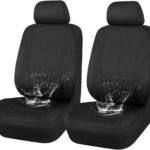 CAR PASS Neoprene EVA Waterproof car seat Covers Front Seats Only, Universal fit for SUV Vehicles Automotive with 5mm Composite EVA Inside,Airbag Compatible (Two Seats, Black and Black)