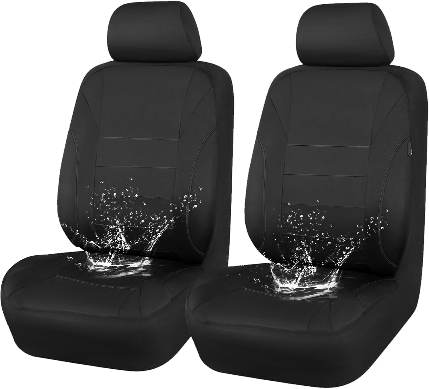 61f29d3RIGL._AC_SL1500_.jpg CAR PASS Neoprene EVA Waterproof car seat Covers Front Seats Only, Universal fit for SUV Vehicles Automotive with 5mm Composite EVA Inside,Airbag Compatible (Two Seats, Black and Black) - Image 1
