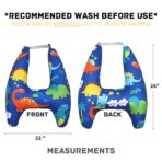 Travel Pillow Car Cushion for Kids 6 Years Old+ Shoulder Neck Back Support & Seat Belt Comfort, Road Trip Cozy Sleeping Gift for Young Travelers, Parents, Families, Baby Shower (Dinosaur Blue) - Image 2