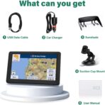 GPS Navigator for Car Truck RV, 7-Inch Car GPS with 2026 Maps Free Lifetime Updates, Voice Guidance, Speed Camera Alerts, Custom Truck Routing, Turn-by-Turn Voice Guidance (Blue) - Image 5