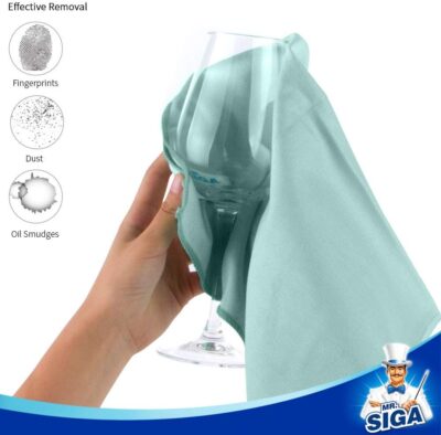 MR.SIGA Ultra Fine Microfiber Cloths for Glass, Pack of 12, 35 x 40cm 13.7" x 15.7" - Image 3