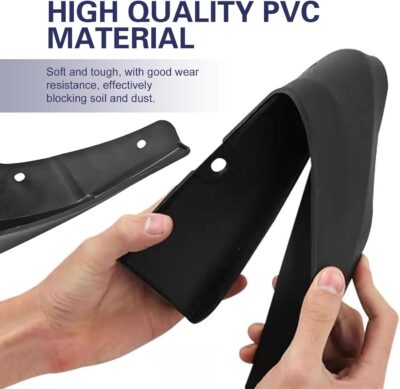 2 PCS Car Mud Flaps, Tire Rear Enhanced Splash-protection Trim Kit, Waterproof Tight Fit Fender Protector for All Weathers, Universal Modification Accessory for Cars SUVs Trucks (Black) - Image 3