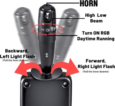 RGB LED Headlight & Turn Signal Kit for Yamaha G14 G16 G19 G22, 12V Street Legal Golf Cart Light Kit with Brake Lights, Horn, Music Sync APP Control, Long-Lasting & Easy Install - Image 5