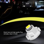 10 PCS Car T4.2 LED Bulbs, 12 V 3030 SMD High Brightness Dashboard Indicator Light, Plug and Play Wide Angle HVAC Climate Control Bulb, Interior Lighting Replacement for Car (White) - Image 7