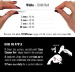 4R Quattroerre.it 10494 Trim Stripes Adhesive Strips for Cars, White, 10 mm x 10 mt - Image 3