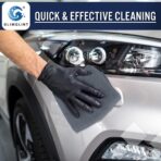 GLIMGLINT Grey Microfiber Cleaning Cloth,12PK Reusable Cleaning Rags, Highly Absorbent Shop Rags Bulk, All-Purpose Car Cleaning Towels for TV Screen, Kitchen, Bathroom, Restaurant Garage, 14"X12" - Image 4