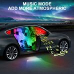 4Pcs LED Interior Car Lights Wireless with Remote, Portable USB Rechargeable Car Interior Led Night Light for Car Decor - Image 7