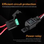 Auxbeam LED Light Bar Wiring Harness, 8.2 FT 12V 40Amp Fuse Relay ON/Off Switch for LED Off-Road Driving Light Fog Light Work Light (1 Lead 2.5 Meter Universal) - Image 3