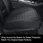 Black Panther Luxury Faux Leather Car Seat Cover Front Bottom Seat Cushion Cover, Anti-Slip and Wrap Around The Bottom, Fits 95% of Vehicles - 1 Piece,Black - Image 6