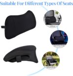 Lumbar Support Pillow for Car, Memory Foam Back Cushion Provides Lumbar Support to Relieve Back Pain, Ideal for Driving Cars and Office Chairs as a Back Support Pillow (Black) - Image 5