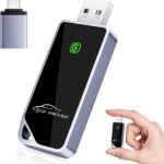 Wireless CarPlay Adapter for iPhone - Wired to Wireless CarPlay Converter, Stable & No-Lag, Dual USB-A/USB-C Ports, Compatible with iPhone 6+ & 2015+ Year Vehicles with OEM CarPlay