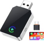 SPIRITIME Wireless CarPlay Adapter for iPhone – 5-Second Auto Connect | 1-Click Phone Swap for Families | Convert Wired to Wireless | Stable & Fast, Plug & Play | Supports Factory CarPlay Cars 2016+