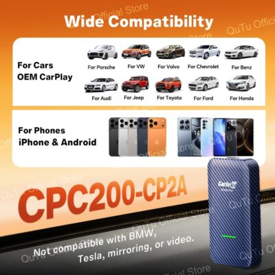 CarlinKit 4.0 Wireless CarPlay 2026 Apple - Wireless CarPlay Adapter for OEM Factory Wired CarPla y Cars 2 in 1. Plug & Play, Wired to Wireles s, Auto Connect, Online Upgrade, 5.8GHz Wi-Fi GPS - Image 10