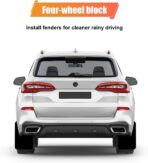 4PCS Universal Car Mud Flaps, Bendable Splash Guards with Fastener Rivet Clips, Flexible Truck Front & Rear Mudguard, Car Exterior Dirty Fenders Accessories for Pickup, SUV (Black) - Image 3