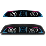 OBD2 Speedometer for Car Digital with Time, Speed, Mileage, RPM, Volt, Water Temp, Overspeed, Fatigued Driving Alert LCD Screen OBD2 Guage Display for Car Head Up Display HUD for Most 2008+ Sedan Cars