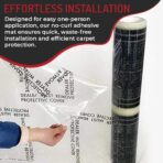 Hi-Tech Auto Adhesive Plastic Floor Mat, 4 mil | Perforated Every 24" | 100 Mats Per Roll | (24" Wide, 200' Long) - Image 4