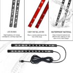 Car LED Strip Light, Interior Car Lights, 24 LEDs Auto RGB Neon Interior Atmosphere Lamp, 12V USB Port Auto Under Dash Ambient Night Light Strip for Vehicles (Red, USB) - Image 7