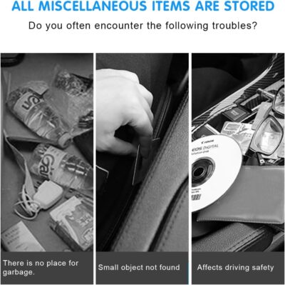 Mandark Car Seat Back Organizer, PU Leather Vehicle Backseat Hanging Storage Pocket, Multipurpose Auto Travel Essentials Accessories for Kids & Adults, Universal for Most Cars (Green) - Image 3