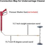 RIDGE WASHER Pressure Washer Undercarriage Cleaner, 16 Inch Undercarriage Washer, Pressure Washer Under Car Cleaner with Straight Extension Wand, 4000 PSI - Image 2