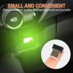 4PCS USB LED Car Interior Atmosphere Lamp, USB Car Lights, Portable Auto Ambient Lighting Kit, Car Interior Accessories Plug-in USB Decor Night Light Universal for Car SUV Truck Bedroom - Image 6