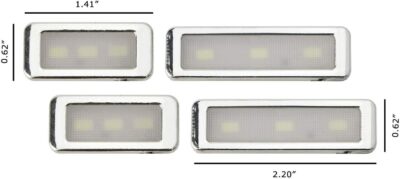 iJDMTOY 4pc Universal Fit Xenon White LED Interior Ambient Lighting Kit for Under Dashboard, Seat, Foot Area, Trunk/Cargo Area Decoration - Image 7