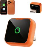 2-in-1 Wireless CarPlay Android Auto Adapter, Plug & Play Wired to Wireless Converter for iPhone Android, Fast Auto Connect,Stable,OTA Update, Ultra Compact (Orange)