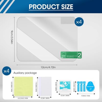 4 Pcs HUD Reflective Windshield Film, 4.7" x 3.5" Universal Head Up Display Reflective Windscreen Projection Film Car, Clear Electrostatic Film Apply to 3-5 inch HUD & GPS Speedometer Devices - Image 6