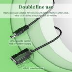 Heads Up Display for Cars M11,Universal OBD+GPS Digital Speedometer Dual System 3.5 Inches HUD with Speed,Water Temperature,Driving Mileage,Overspeed Alarm,Suitable for All Cars - Image 7