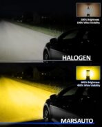 Marsauto H16 H8 Led Fog Light Bulb Yellow 12,000LM, 1:1 Size H11 Yellow Fog Lights, Real 360° Illumination 3000K Amber Strong Penetration, Upgraded LED Chips H11 H8 Fog Bulb, Tail Light Covers - Image 6