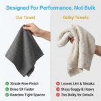 Waffle Weave Microfiber Towel, 12 x 12 inches, Barista Towels, Lint Free Cloth, Glass Towels, Waffle Towels Car Detailing, 6 Pack Premium Microfiber Cleaning Cloth - Image 7