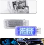 2Pcs Car Interior Bule LED Door Courtesy Light Fit for Volkswagen, Porsche for Audi A2 A3 A4 A5 A6 A7 S3 S4 S5 S6 Q5 Q7 TT Glove Box Footwell Light Luggage Trunk Lamp - Image 2