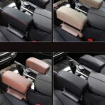 JEYODA Car Armrest Box Adjustable Pad Refit Car Central Lift Armres Storage Organizer Box Arm Rest(Black White line) - Image 3