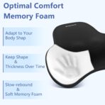 Car Lumbar Support Pillow and Neck Pillow kit for Back & Neck Pain Relief Ergonomic Memory Foam Car Seat Headrest & Lumbar Cushion with Adjustable Strap for Driving Seat/Office Chair Black - Image 7
