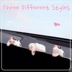 Cat Car Dashboard Decor - Cute Cat Figurine - Funny Dashboard Decor for Cute Car Ornament Gifts and Interior Decors (Kitty A) - Image 4