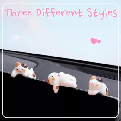 Cat Car Dashboard Decor - Cute Cat Figurine - Funny Dashboard Decor for Cute Car Ornament Gifts and Interior Decors (Kitty A) - Image 4