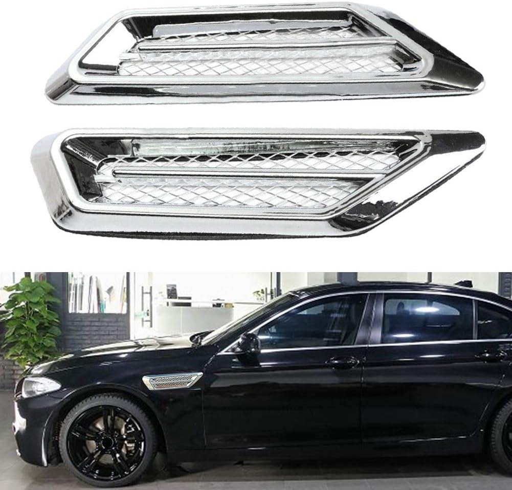 61gihHPGxGL._AC_SL1001_.jpg TuTuYa Car Side Mesh Vent, Universal Car Air Flow Chrome Fender Side Vent Decor Sticker Accessories,1 Pair - Image 1