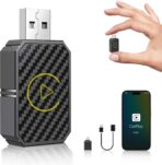 Mini Wireless CarPlay Adapter for Apple, Plug & Play Low Latency Converts Wired to Wireless CarPlay Dongle for iPhone iOS 10+, Connection Fast & Stable