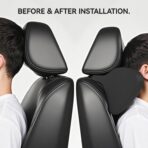 BABUR Car Neck Pillow 100% Memory Foam Ergonomic Pillow Neck Pain Relief While Driving Headrest Neck Support Cushion Universal for Driving Home Office - Image 3