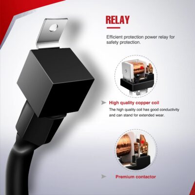 Nilight 10016W DT Wiring Harness Kit for LED Light Bars - 12V On/Off Switch, Power Relay, Blade Fuse - 2 Leads - Image 5